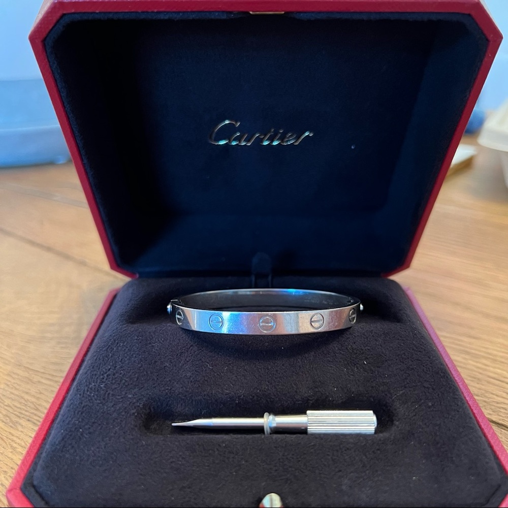 White Gold Cartier Love Bracelet